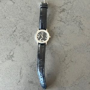 Aldo watch with black leather band